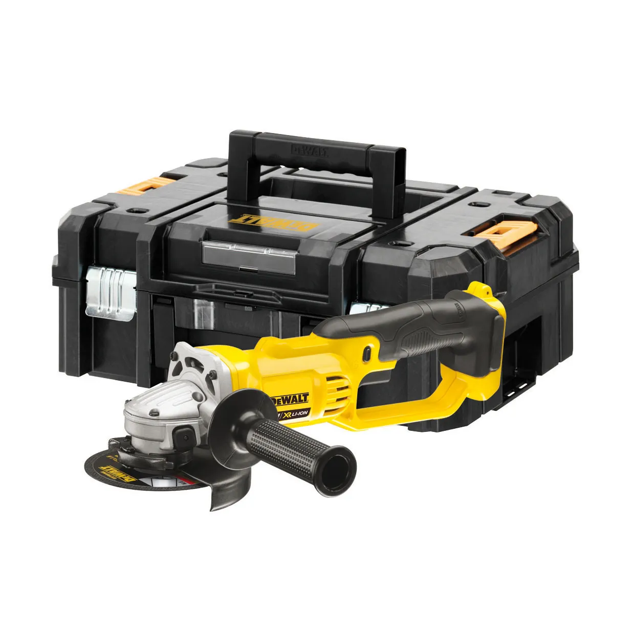 Vinkelslip 18V DCG412NT-XJ, utan batteri & laddare i TSTAK