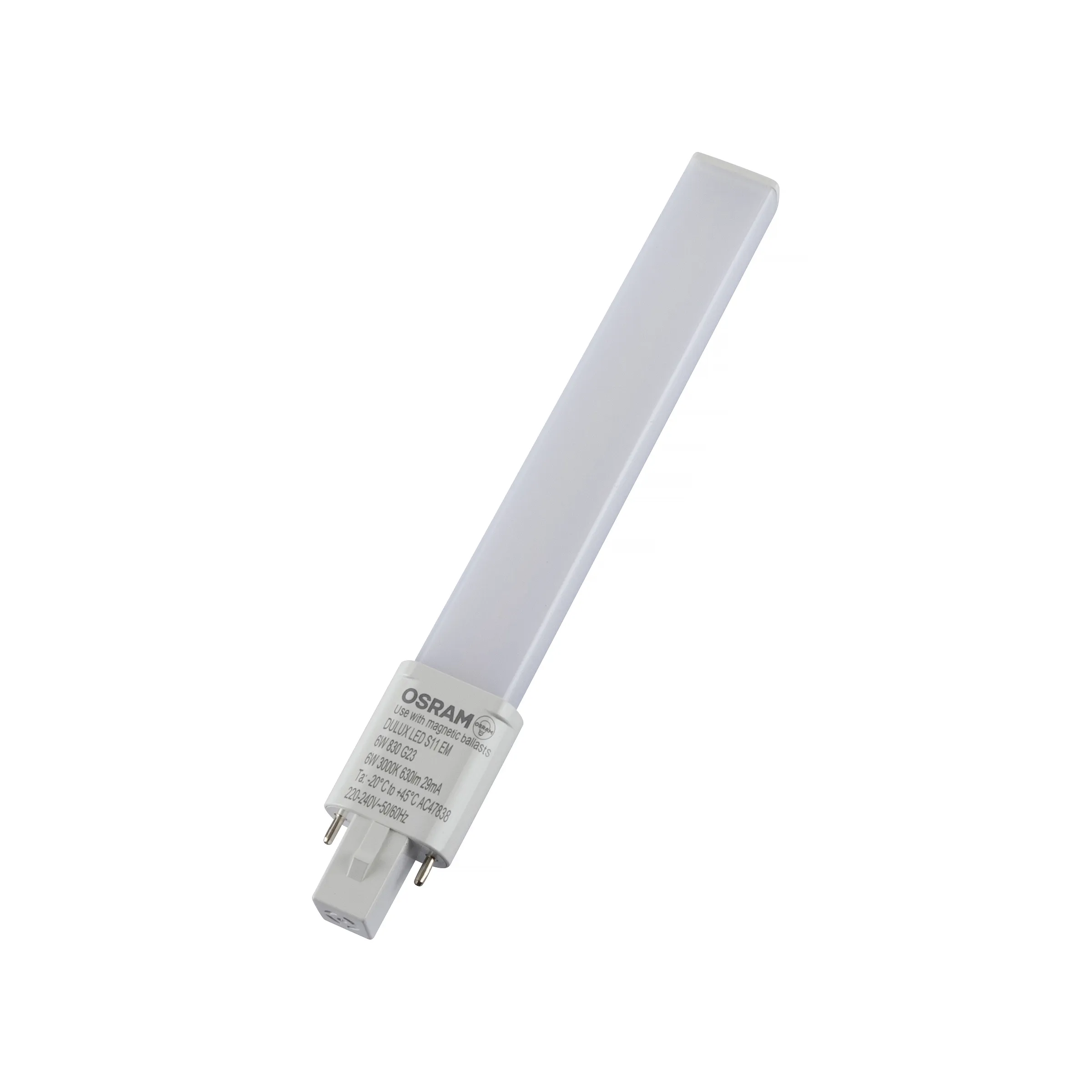 Kompaktlysrør 11 W, Dulux S 2-stav kort, 2-pin