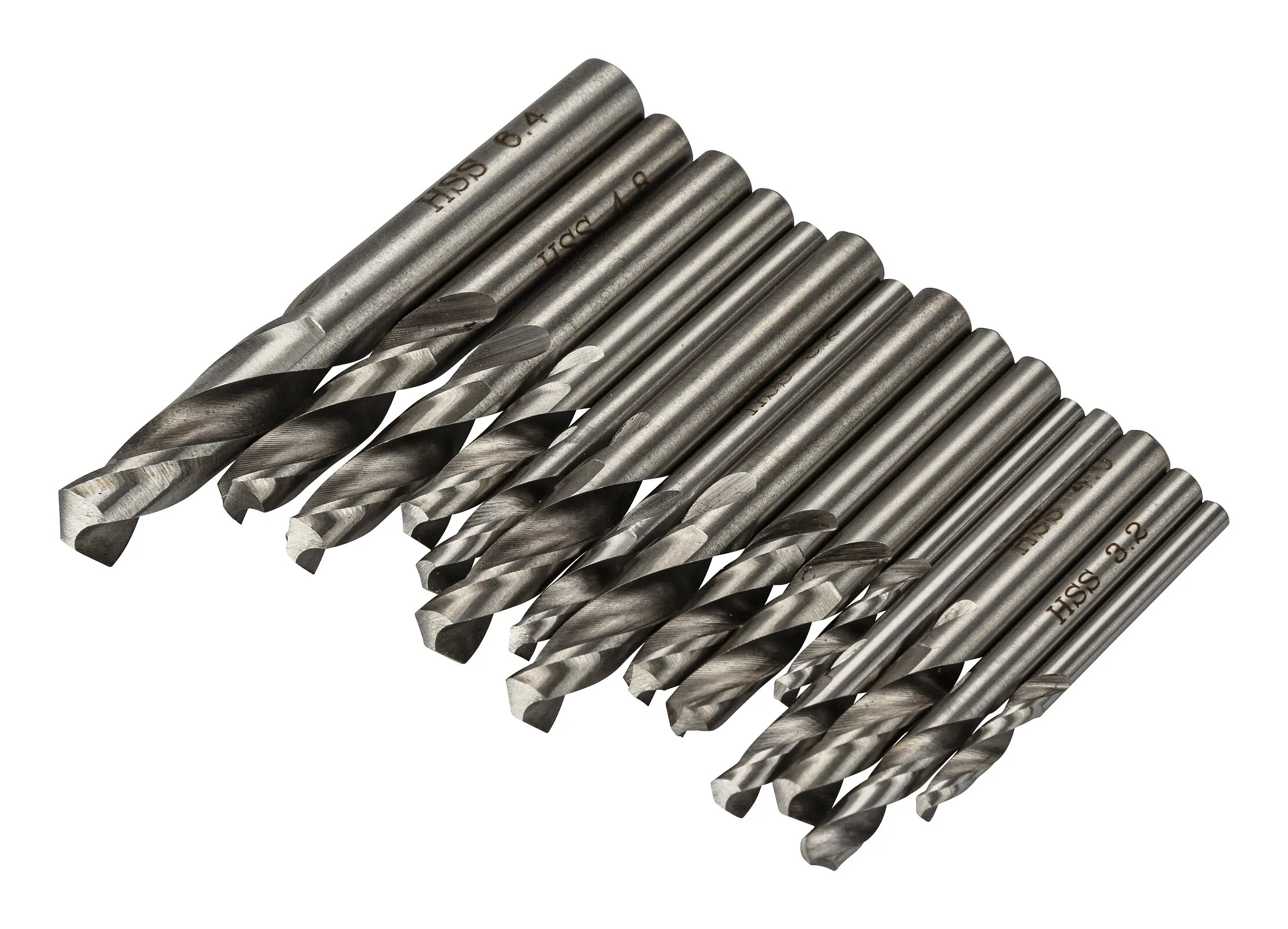 Gängtappsborr set, 2,4-6,4 mm