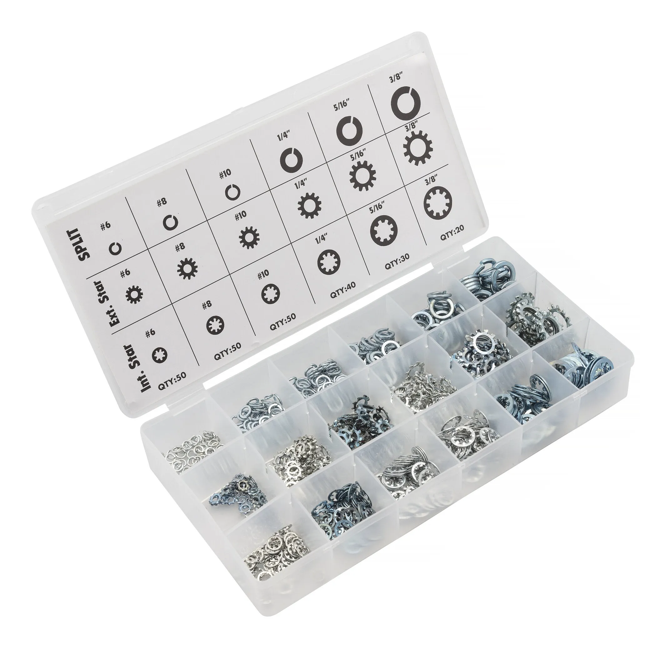 Låsbrickor sats, 720 st