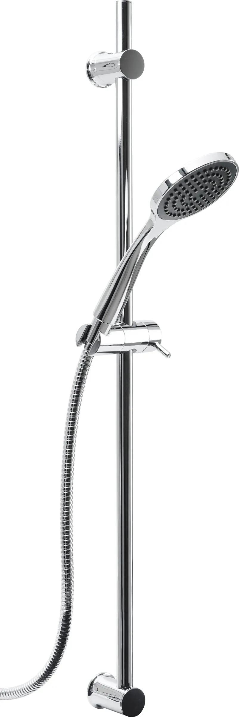 Duschset Aqualine 1-spray med handdusch, slang, stång, max CC 760 mm, 1,75 m, krom