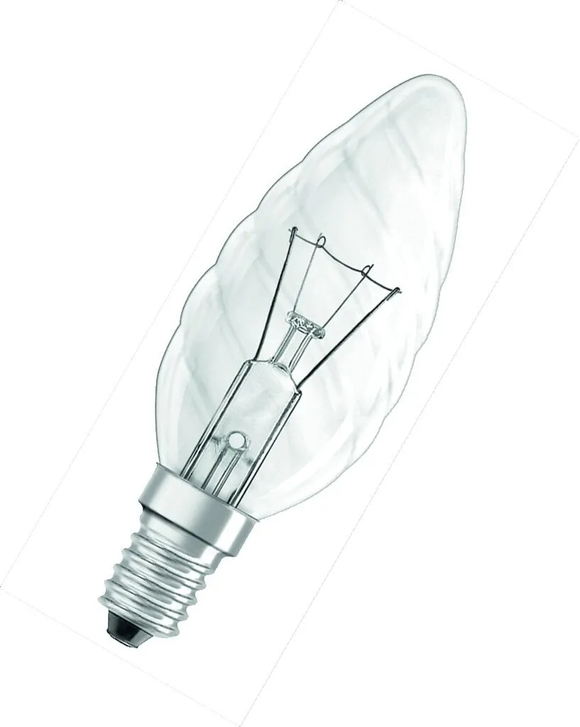 Glödlampa kron vriden, 11 W, E14, klar, 59 lm
